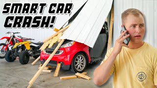 Smart Car Crashes Through Wall [upl. by Anatol]