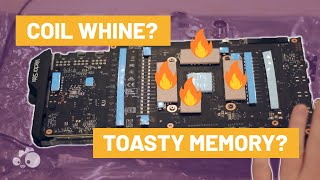 EKWB Strix 3090 Water Block  Coil Whine and Toasty Memory [upl. by Marilyn]