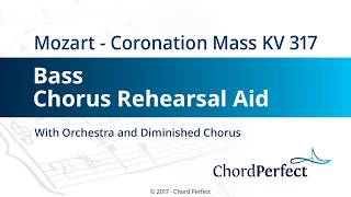 Mozarts Coronation Mass KV 317  Bass Chorus Rehearsal Aid [upl. by Harli]