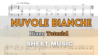 Einaudi  Nuvole Bianche  Piano Tutorial Sheet MusicFull Score [upl. by Faythe]