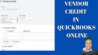 Apply amp Record Vendor Credit in QuickBooks Online [upl. by Estelle235]