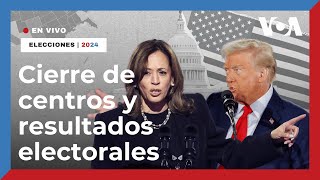 EN VIVO  Cierre de centros y resultados de elecciones Estados Unidos 2024 ¿Trump o Harris [upl. by Kuehn]