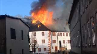 Dachstuhlbrand Ohrdruf schloß Ehrenstein [upl. by Yleen15]