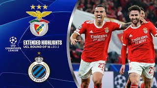 Benfica vs Club Brugge Extended Highlights  UCL Round of 16  Leg 2  CBS Sports Golazo [upl. by Oicnanev]