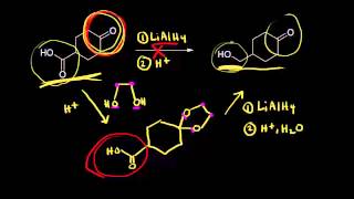 Acetals as protecting groups and thioacetals  Organic chemistry  Khan Academy [upl. by Airasor356]