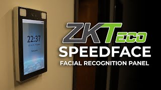 ZKTecos SpeedFace Facial Recognition and Temperature Detection Panel for Access Control [upl. by Halli]