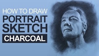 How to Draw a Portrait with Charcoal [upl. by Aicillyhp805]