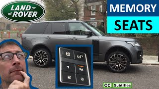 How to set Memory Seats on Range Rover and recall settings [upl. by Gilberto]