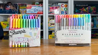 Mildliner VS SNote Highlighter Markers [upl. by Hayne123]