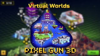 Pixel Gun 3D  VIRTUAL WORLDS FULL WALKTHROUGH World 4 [upl. by Yrffoeg]