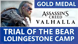 Lolingestone Bandit Camp Bear Mastery Challenge Gold Medal  Assassins Creed Valhalla [upl. by Nnaeitak859]