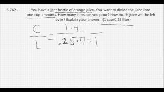 57A21 Converting Liters to Cups Using Ratios [upl. by Jamnes]