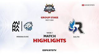 Minana EVOS vs RSG PH HIGHLIGHTS MPL PH S13  RSG vs MNNE ESPORTSTV [upl. by Nnep]