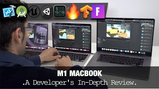 M1 MacBook  Developer REVIEW  Xcode Android UE4 Unity Tensorflow Gaming [upl. by Ahoufe]