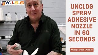 Unclog Spray adhesive nozzle in 60 Seconds [upl. by Anselme]