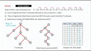 Árboles dirigidos Árbol ordenado Árbol binario y Arreglo Left Data Right [upl. by Ellehsim]