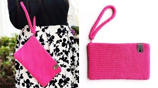 DIY Knit Wristlet Purse Circular Knitting Machine Pattern amp Tutorial [upl. by Monk]