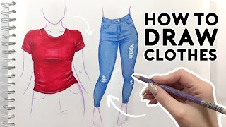 How to draw Clothes Tutorial [upl. by Spencer]