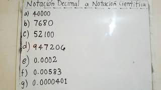 Notación Decimal a Notación Científica [upl. by Onibla]