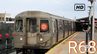 Full Length Ride R68 D train Coney IslandStillwell Ave  Norwood205 Street [upl. by Anirahc]