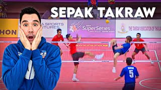 Olympic Volleyball Player Reacts to Sepak Takraw [upl. by Ynolem747]