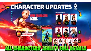 OB42 UPDATE CHARACTER SKILL ABILITY FULL DETAILS  FREE FIRE MAX OB42 UPDATE FULL DETAILS [upl. by Dexter]