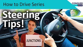 Tips for turning left and right when driving  steering tips at junctions [upl. by Sucam]