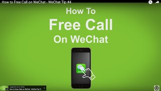 How to Free Call on WeChat  WeChat Tip 4 [upl. by Naeerb]