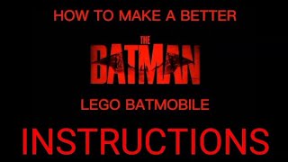 2022 LEGO Batmobile Mod  INSTRUCTIONS [upl. by Sofer]