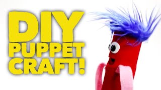 Simple Puppet Craft DIY Make a Puppet at Home [upl. by Shandy]