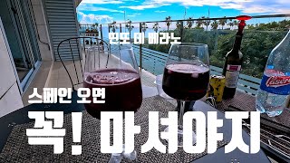 스페인 여름의 레드와인 띤또 데 베라노Tinto de verano 와인 여름 바다 음료 제조 날씨 좋은날 알콜 무설탕레스토랑 레시피 먹방 요리 메뉴 [upl. by Nalyk]