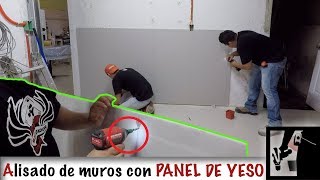 Cómo alisar muros con panel de yeso y tornillos  2 de 3  Drywall [upl. by Aita]