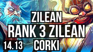 ZILEAN vs CORKI MID  Rank 3 Zilean 7529  EUW Challenger  1413 [upl. by Kallman169]