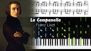 Franz Liszt  La Campanella  Piano Tutorial with Sheet Music [upl. by Berhley]