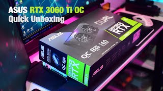 ASUS GeForce RTX 3060 Ti Dual OC Unboxing [upl. by Anelav]