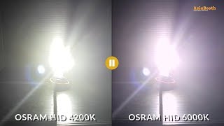 OSRAM HID Kit 4200K vs 6000K [upl. by Tekla982]