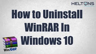 How to Uninstall WinRAR in Windows 10 [upl. by Enyaw395]