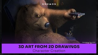 3D Art from 2D Drawings Character Creation [upl. by Buff]