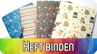 DIY Basics  Buchbinden für Anfänger Einfaches Heft binden  kreativBUNT [upl. by Alfred159]