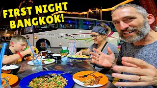 FLYING to BANGKOK THAILAND 🇹🇭  BANGKOK STREET FOOD [upl. by Inneg742]