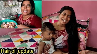 காலைலயே நாட்டுக்கோழி கொழம்பு வச்சாச்சி  Meera hair oil update Meera Naveen [upl. by Merfe]