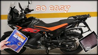 KTM 790 adventure 2023  change air filter  DNA filter [upl. by Ythomit235]