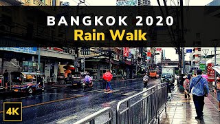 4K Rainy Season in Bangkok  Walking in the Rain Bangkok Thailand  Rain Walk  Relax sounds [upl. by Htabmas]