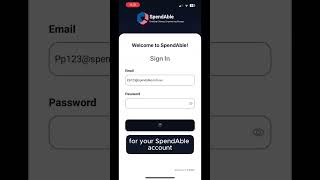 Logging into the SpendAble App for the first time [upl. by Kellen666]