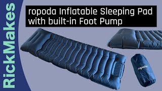 ropoda Inflatable Sleeping Pad with builtin Foot Pump [upl. by Pearlman24]