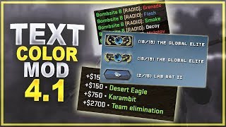 CSGO  Text Color Mod 41 Released [upl. by Latsyrhk]