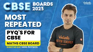 Most important PYQs for CBSE Class 12 Maths Board Exam  CBSE Board 2023  Shreyas sir [upl. by Zebada217]