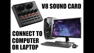 HOW TO CONNECT V8 SOUND CARD TO COMPUTER  PC  LAPTOP FOR RECORDING amp STREAMING WIRING PROCEDURE [upl. by Odracer392]