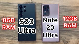 Samsung Galaxy S23 Ultra vs Samsung Galaxy Note 20 Ultra [upl. by Lakim520]