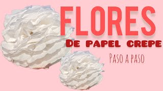 Cómo Hacer Flores Fácil de Papel Crepe [upl. by Sibel]